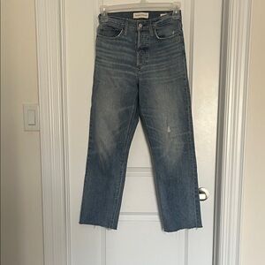 Denim Forum faded blue straight-leg jeans